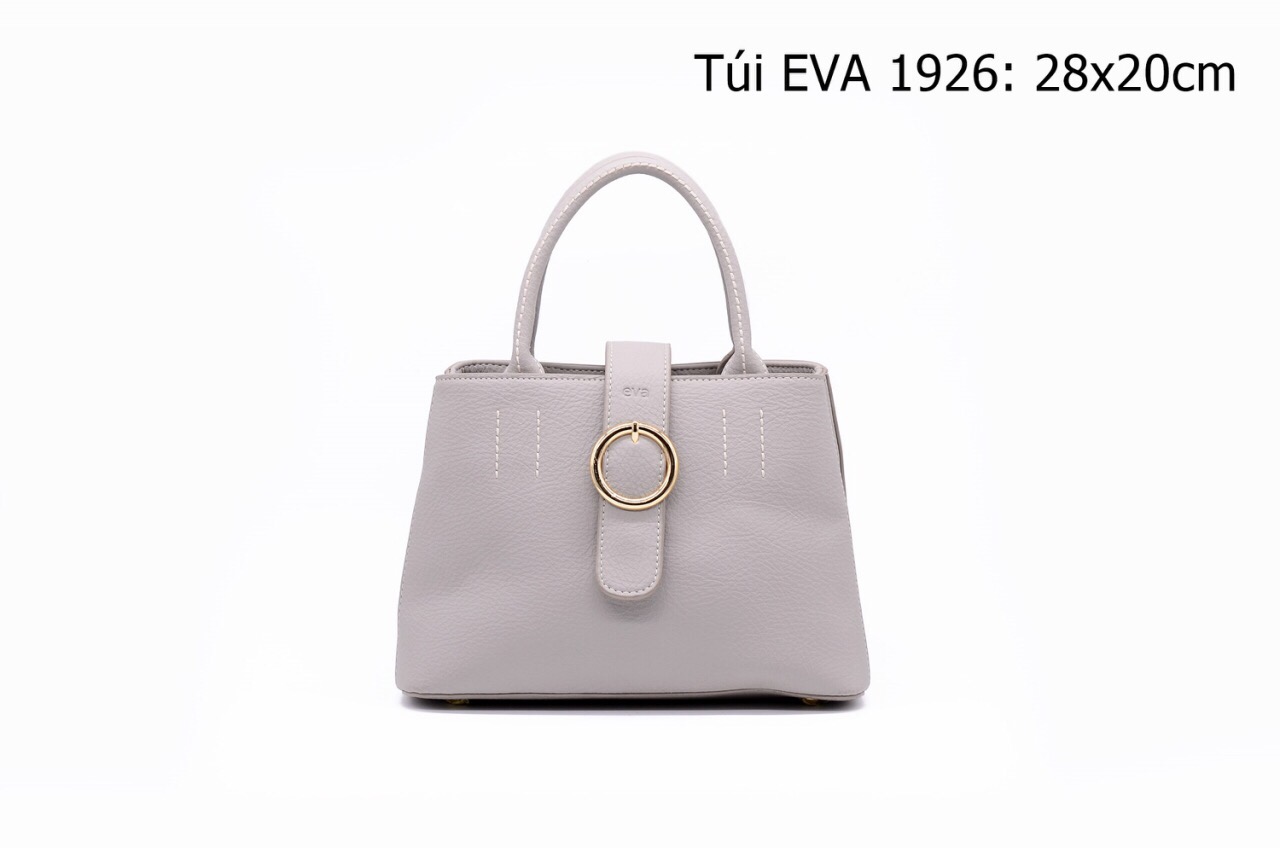 Túi xách nữ EVAT1926 thiết kế nắp túi móc kim loại tròn cá tính, hiện đại.